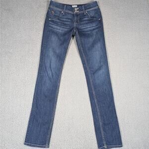 Hudson Jeans Womens 26 Blue Collin Flap Skinny Stretch Denim Pants MADR 7617